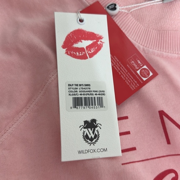 Wildfox x Coca-Cola Pink Sweatshirt NWT Enjoy the 90s graphics size XL - Picture 5 of 11